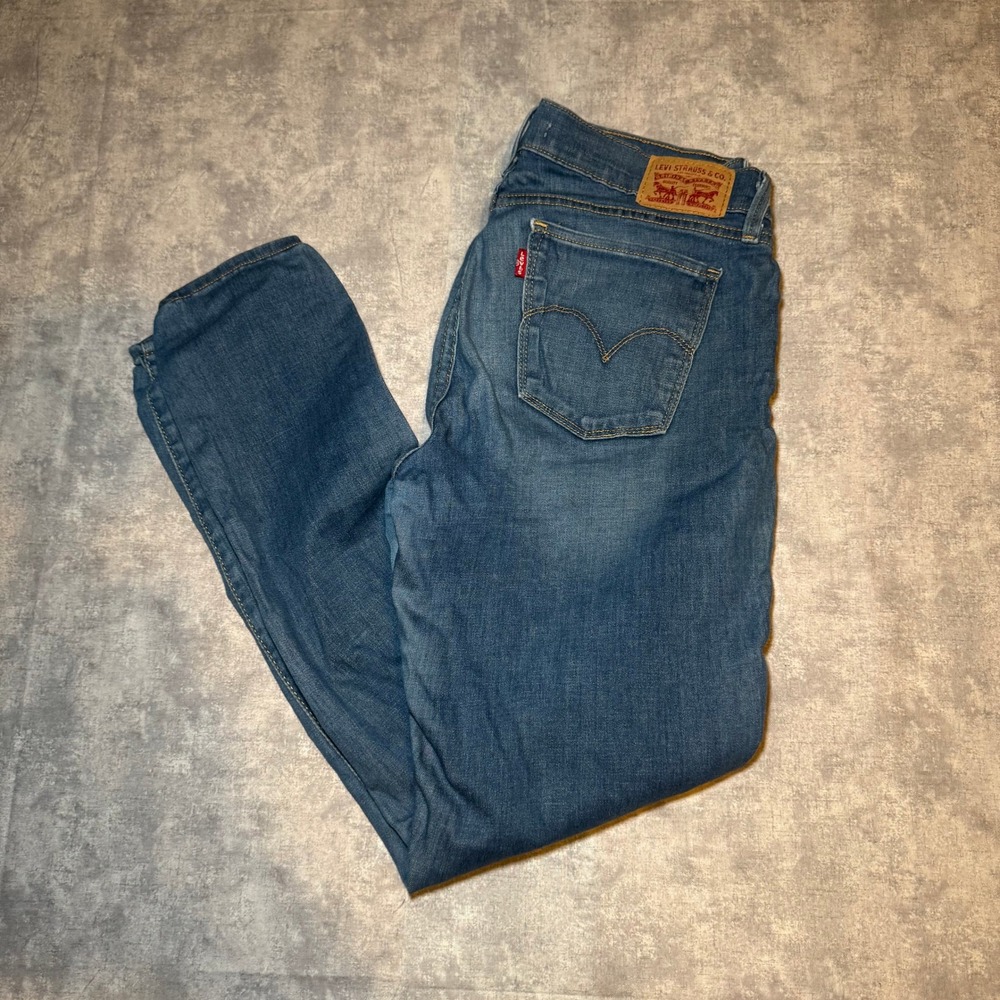 Levis 710 Super Skinny Jeans Womens 30 Medium Wash Blue Denim Stretch Slim Fit